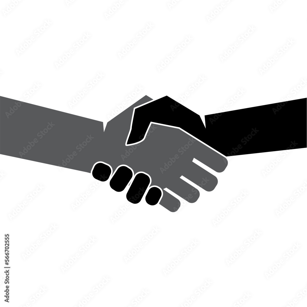 Business handshake contract friend agreement flat vector icon for apps and websites Business handshake contract friend agreement flat vector icon for apps and websites