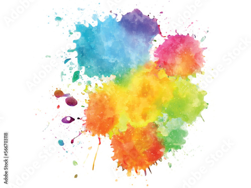 Vector of colorful watercolor splash.
