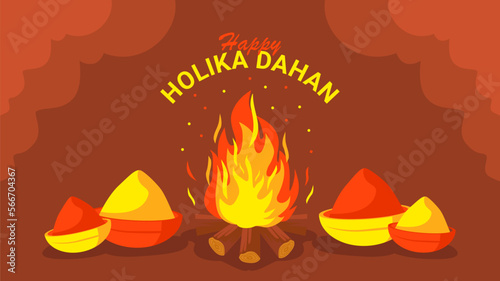 happy holika dahan banner template