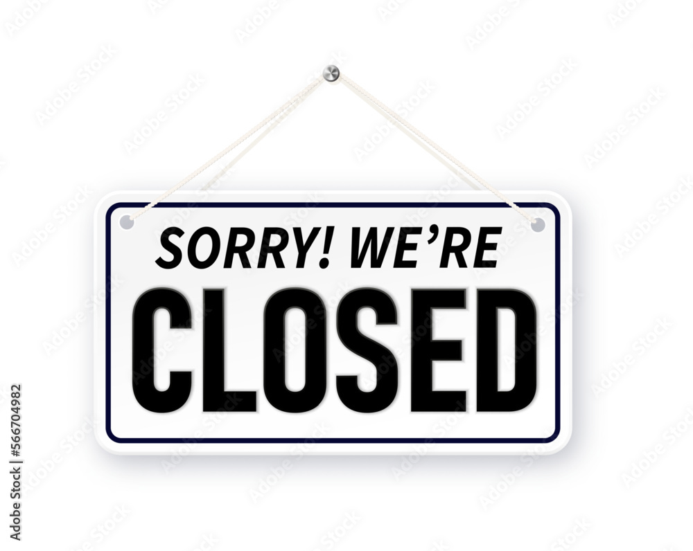 sorry we are closed. background.design closed banner on door store template. Signboard with a rope. Abstract concept for businesses, site, shop services element sorry we are closed. background.design closed banner on door store template. Signboard with a rope. Abstract concept for businesses, site, shop services element