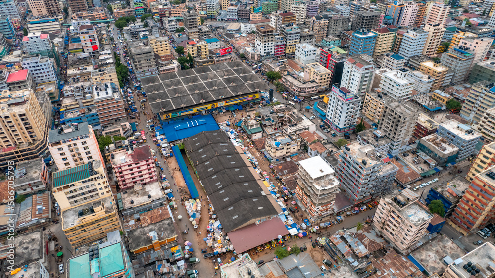 aerial view of Dar es salaam, Tanzania