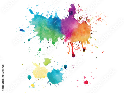 Vector of colorful watercolor splash.