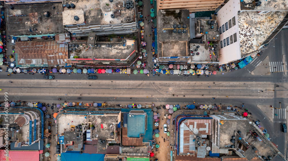 aerial view of Dar es salaam, Tanzania