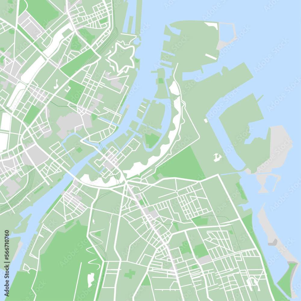 Fototapeta premium Copenhagen, map, travel, road, rest