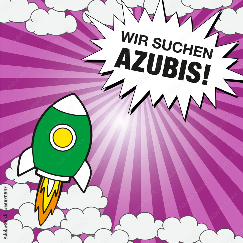 Fototapeta premium Azubis, Suchanzeige, Wir suchen Azubis