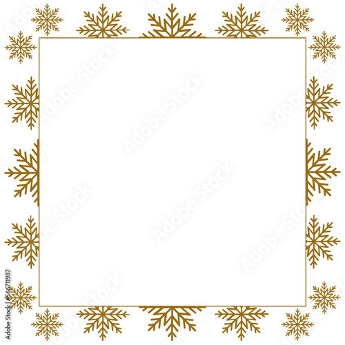 Simple and floral frame and square border