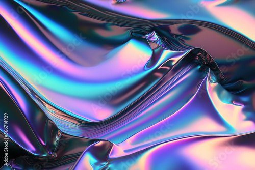 Iridescent abstract background. Generative Ai