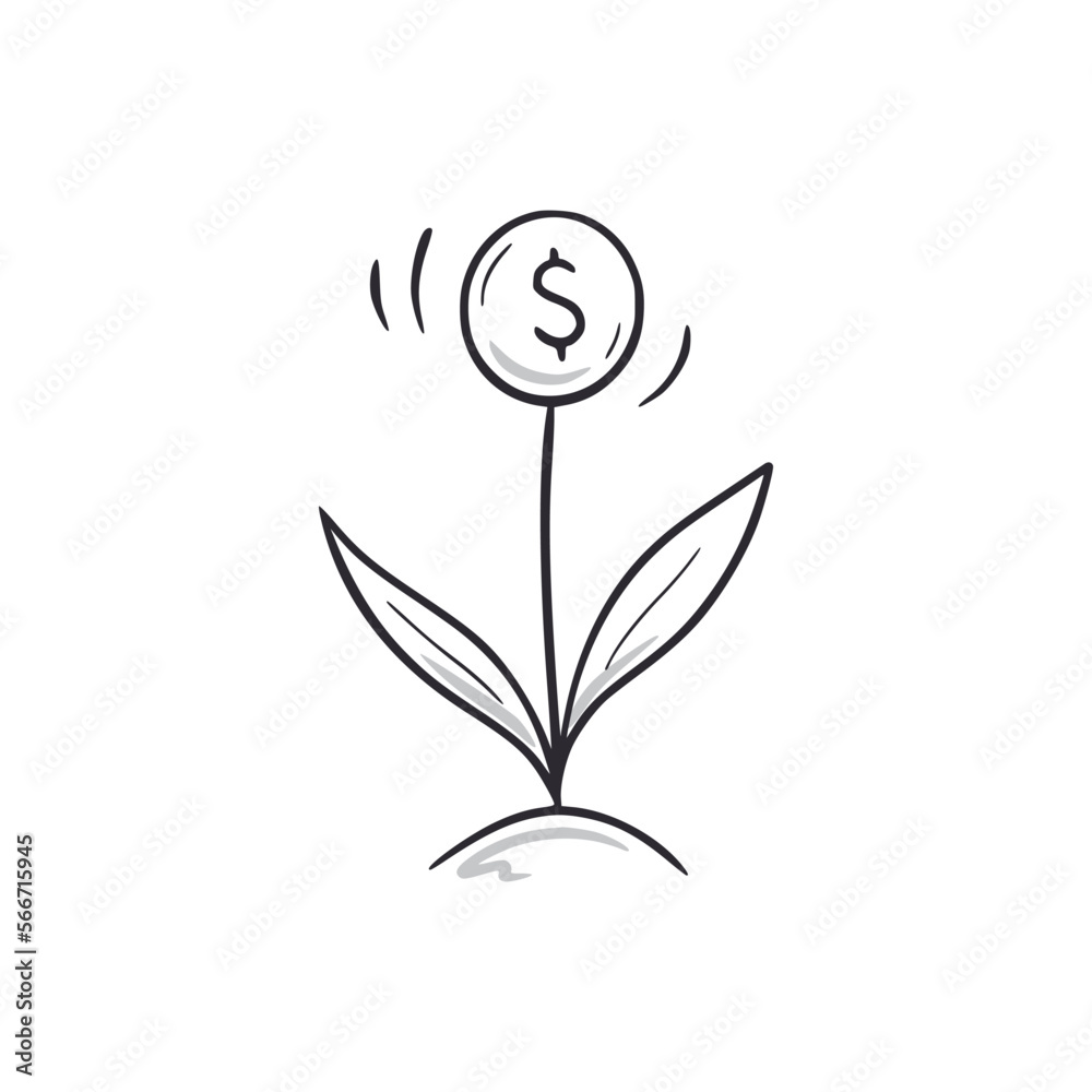 Money Plant Hand Drawn High-Res Vector Graphic - Getty Images