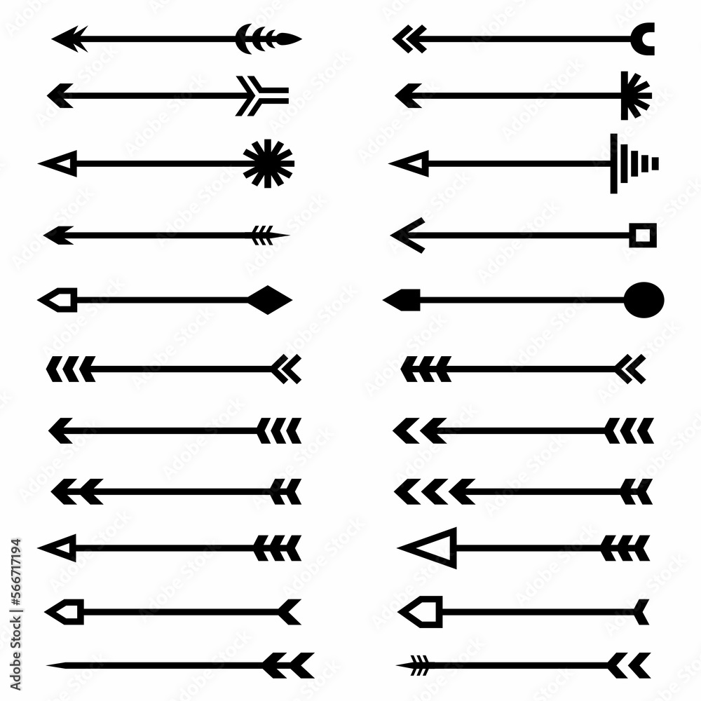 Eight arrows. outline silhouette cross arrows icon set isolated on white background. Eight arrows. outline silhouette cross arrows icon set isolated on white background.