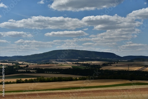 Blick zum Donnersberg mit sommerlichen Landschaften