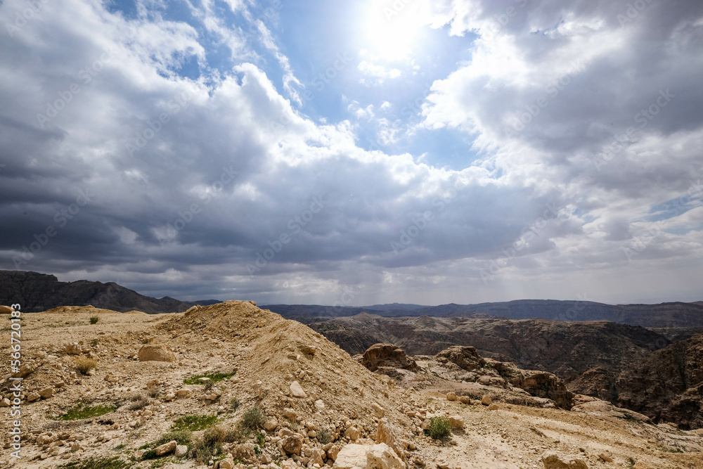 clouds over the mountains, Jordan