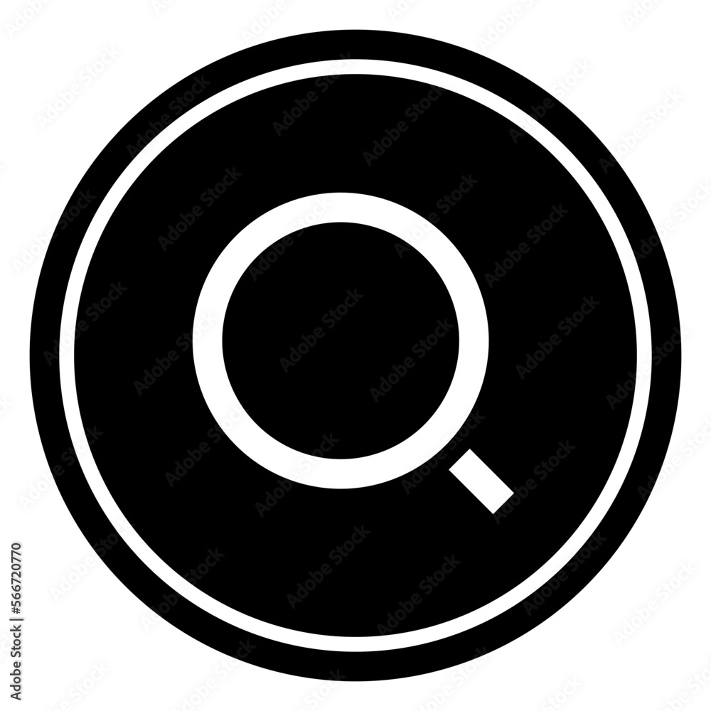 Magnifying Glass Circular glyph icon Magnifying Glass Circular glyph icon