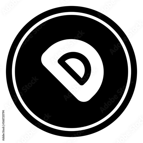 Protractor Circular glyph icon