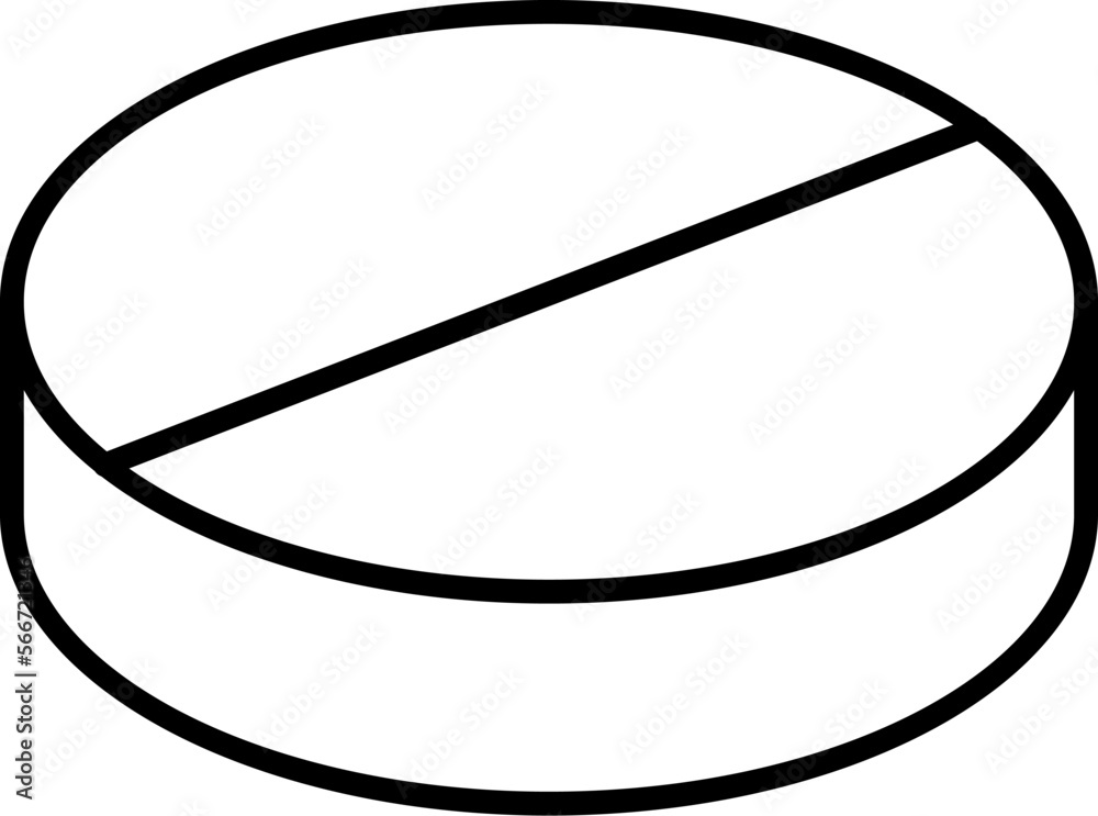 Tablet for Medication Isolated Line icon. Vector sign for applications, books, banners, adverts, sites, shops, stores Tablet for Medication Isolated Line icon. Vector sign for applications, books, banners, adverts, sites, shops, stores