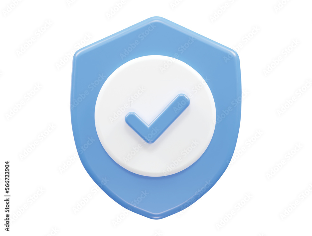 Verified icon 3d rendering vector illustration