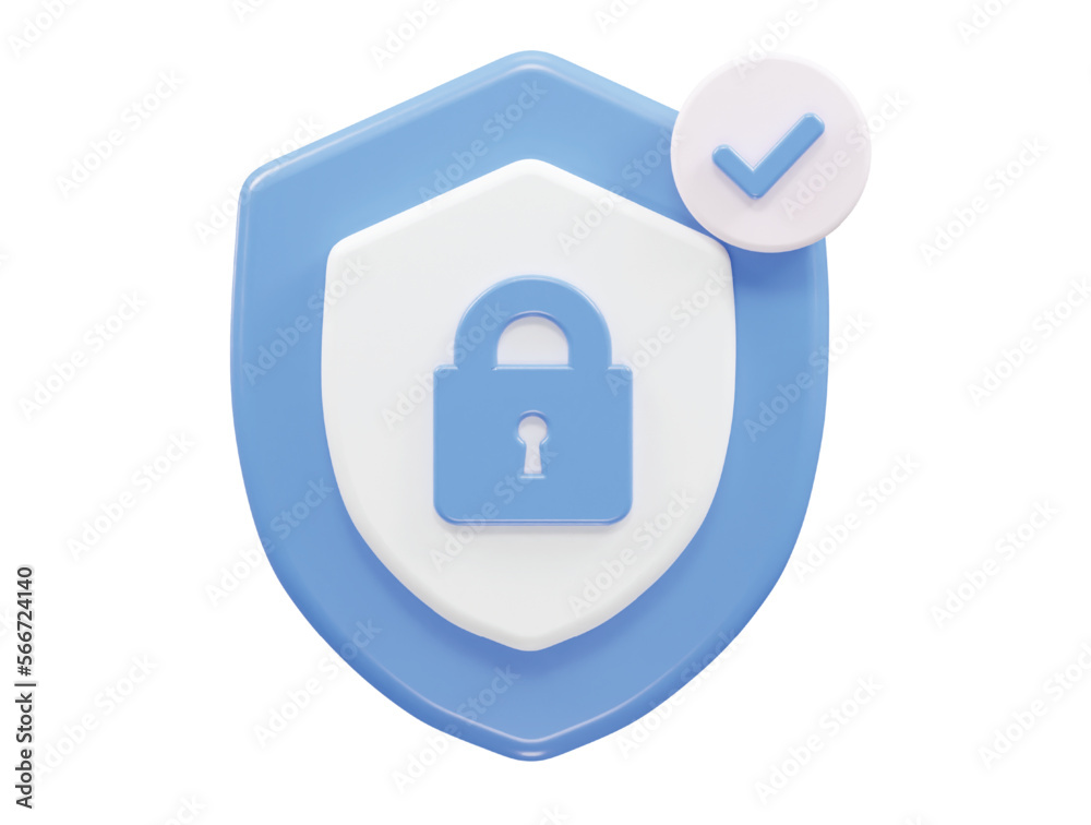 Security icon vector illustration 3d rendering Security icon vector illustration 3d rendering