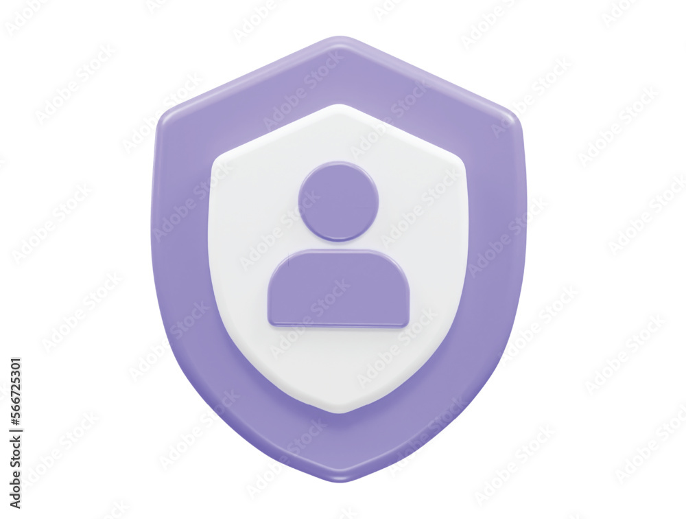 Security icon vector illustration 3d rendering