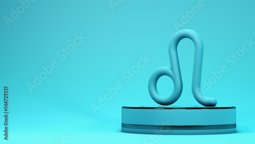leo zodiac sign 3d render