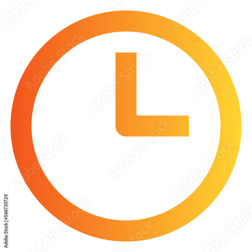 Clock gradient icon