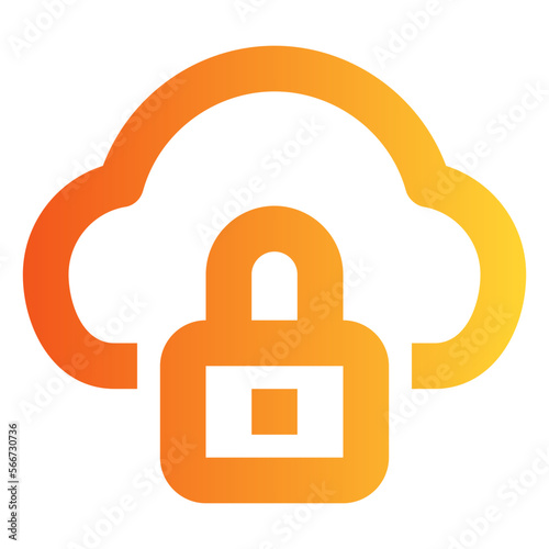 Cloud Security gradient icon