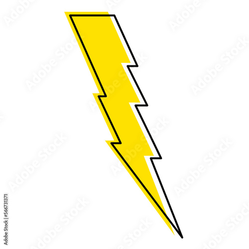 Lightning yellow vector