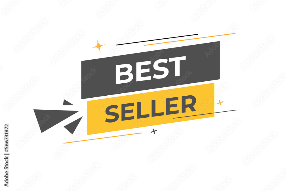 best seller Button. web template, Speech Bubble, Banner Label best seller.  sign icon Vector illustration