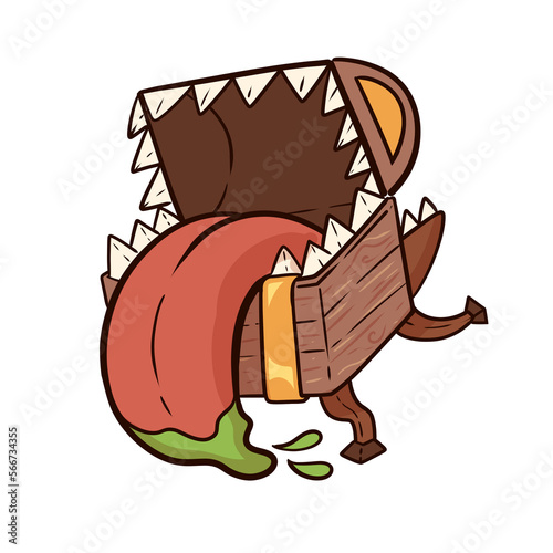 Monster disguised as a treasure chest.