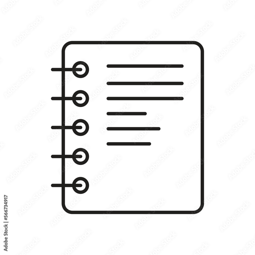 Notepad or notebook icon vector for students and corporate, business design elements Notepad or notebook icon vector for students and corporate, business design elements