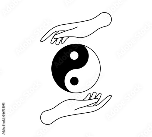 Save icon, yin yang symbol, icon design