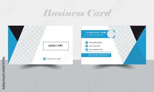 Modern business card template, Double-sided creative business card template., Clean professional business card template, visiting card, business card template, .Flat design vector abstract creative.