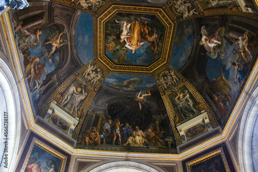 Vatican Museum "Ceiling Angels" Adam Murals Rome Italy - obrazy, fototapety, plakaty 