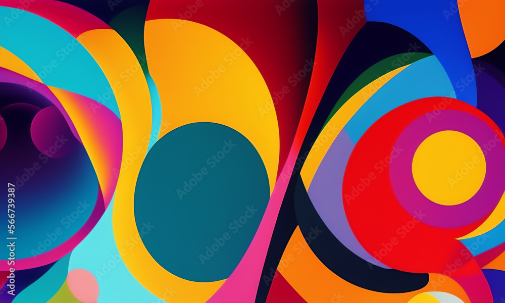 Obraz premium Colorful Trippy Psychedelic Abstract Background, Backdrop, Poster Banner or Flier With Space For Text - Generative AI