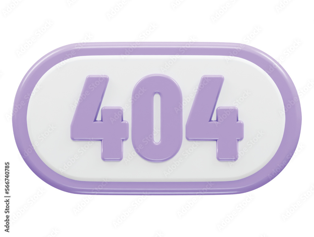 Error 404 icon 3d rendering vector illustration transparent element Error 404 icon 3d rendering vector illustration transparent element