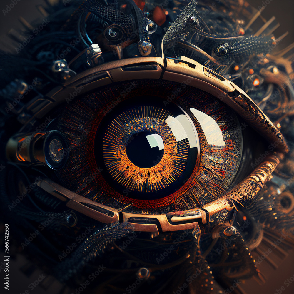 Eye technology , mechanical and futuristic