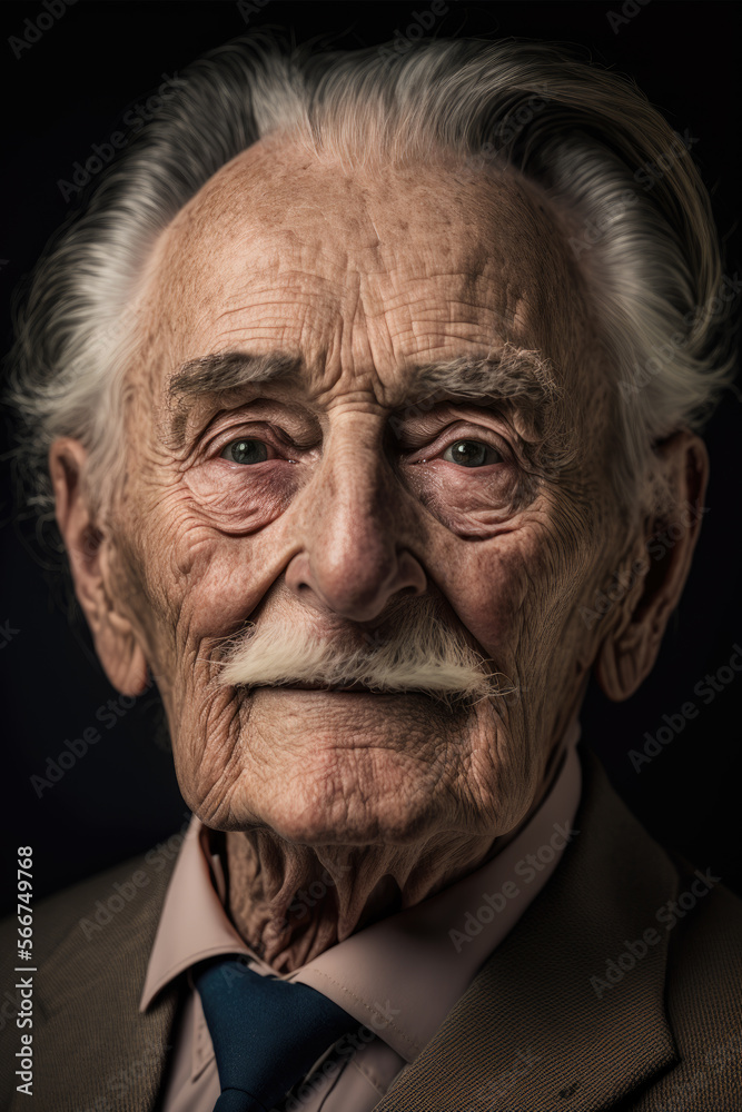 Elderly Male Portrait-Old Aged Pensioner Elderly Male Portrait-Old Aged Pensioner