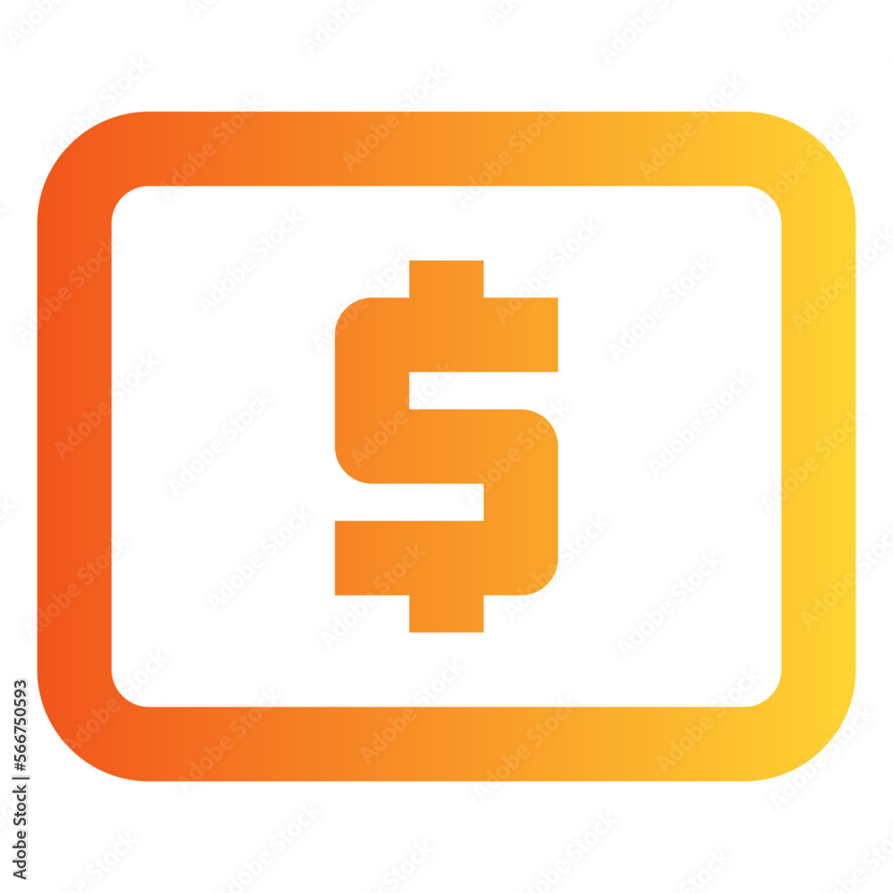 Money gradient icon Money gradient icon