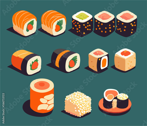 set of sushi