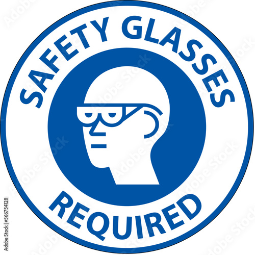 Floor Sign, Safety Glasses Required
