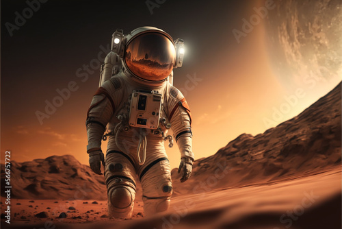 Mars mission, Space travel, The red planet, Terraforming in the future, Generative ai