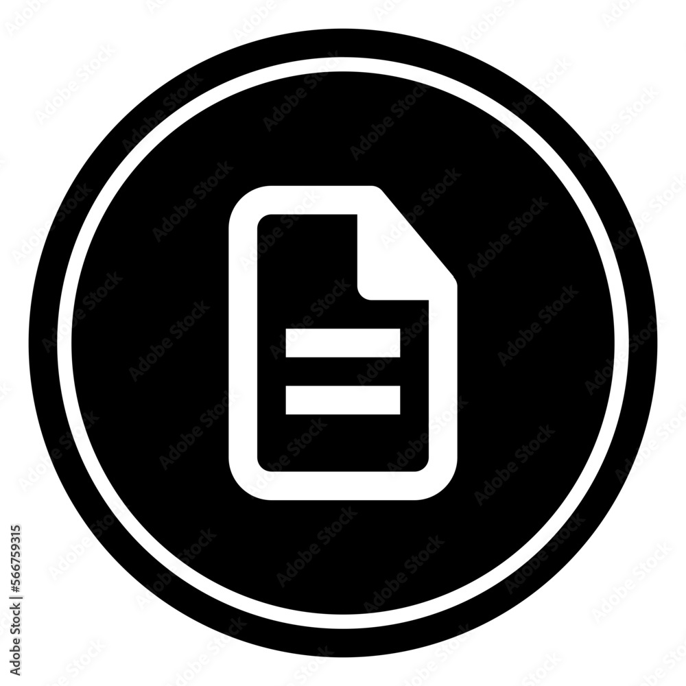 Paper Circular glyph icon Paper Circular glyph icon