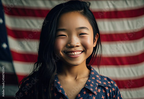 Smiling Young Asian America...