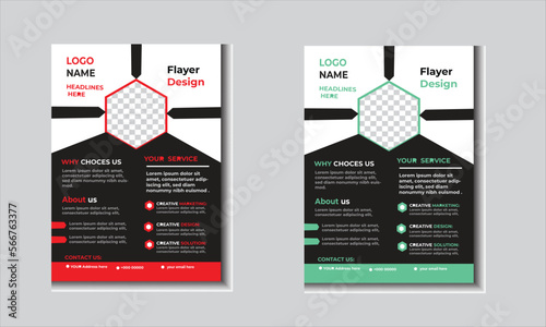 Corporate business flayer design template.
