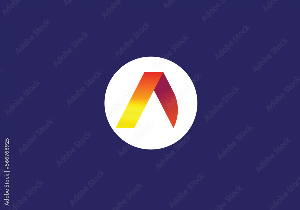 Fototapeta premium this is a letter A icon design