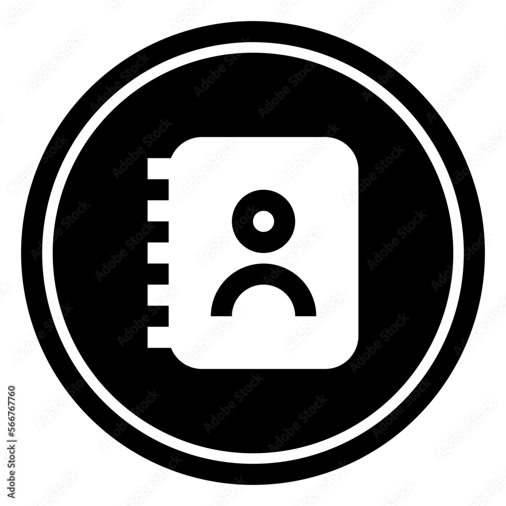 Contact Book Circular line icon Contact Book Circular line icon