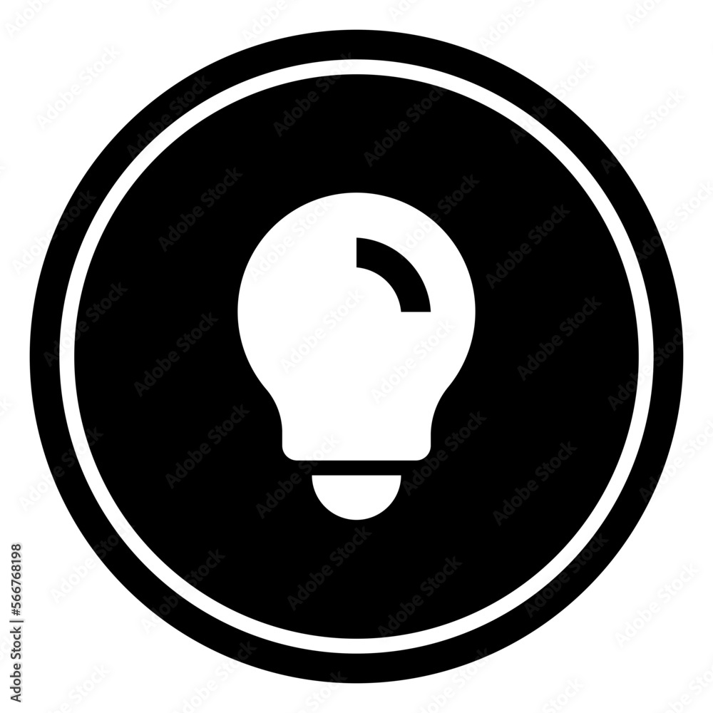 Bulb Circular line icon Bulb Circular line icon