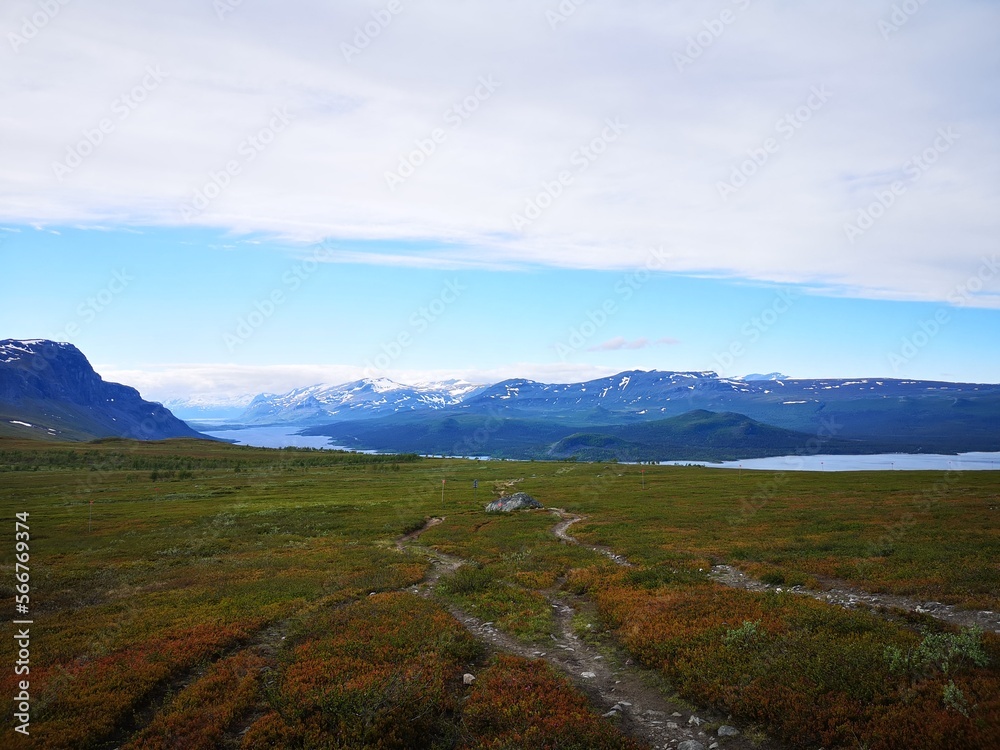 Naklejka premium Swedish mountain landscape