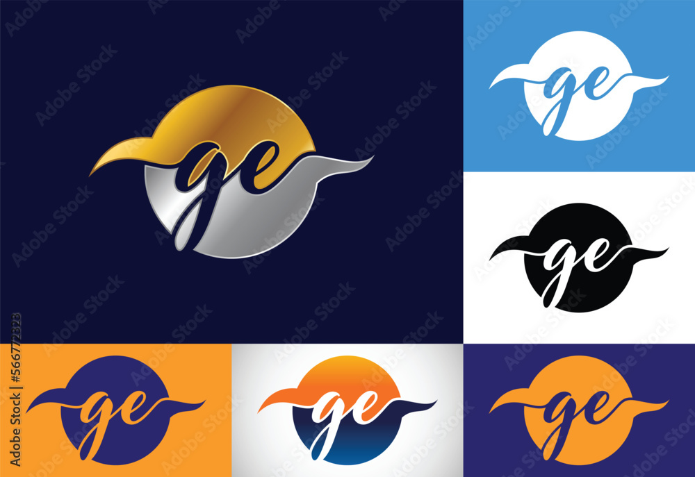 Initial Letter G E Logo Design Vector. Graphic Alphabet Symbol For Corporate Business Identity Initial Letter G E Logo Design Vector. Graphic Alphabet Symbol For Corporate Business Identity