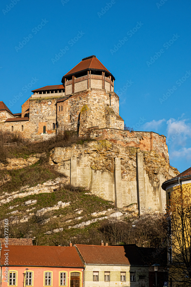 Royal castle in Esztergom, Hungary, travel destination