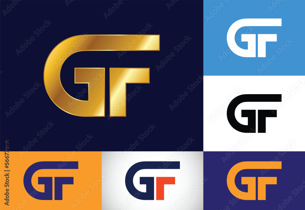 Initial Letter G F Logo Design Vector. Graphic Alphabet Symbol For Corporate Business Identity Initial Letter G F Logo Design Vector. Graphic Alphabet Symbol For Corporate Business Identity
