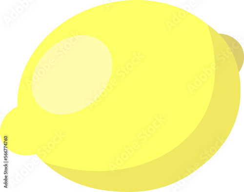 Icon lemon. Fresh lemon fruit. Isolated on white background.